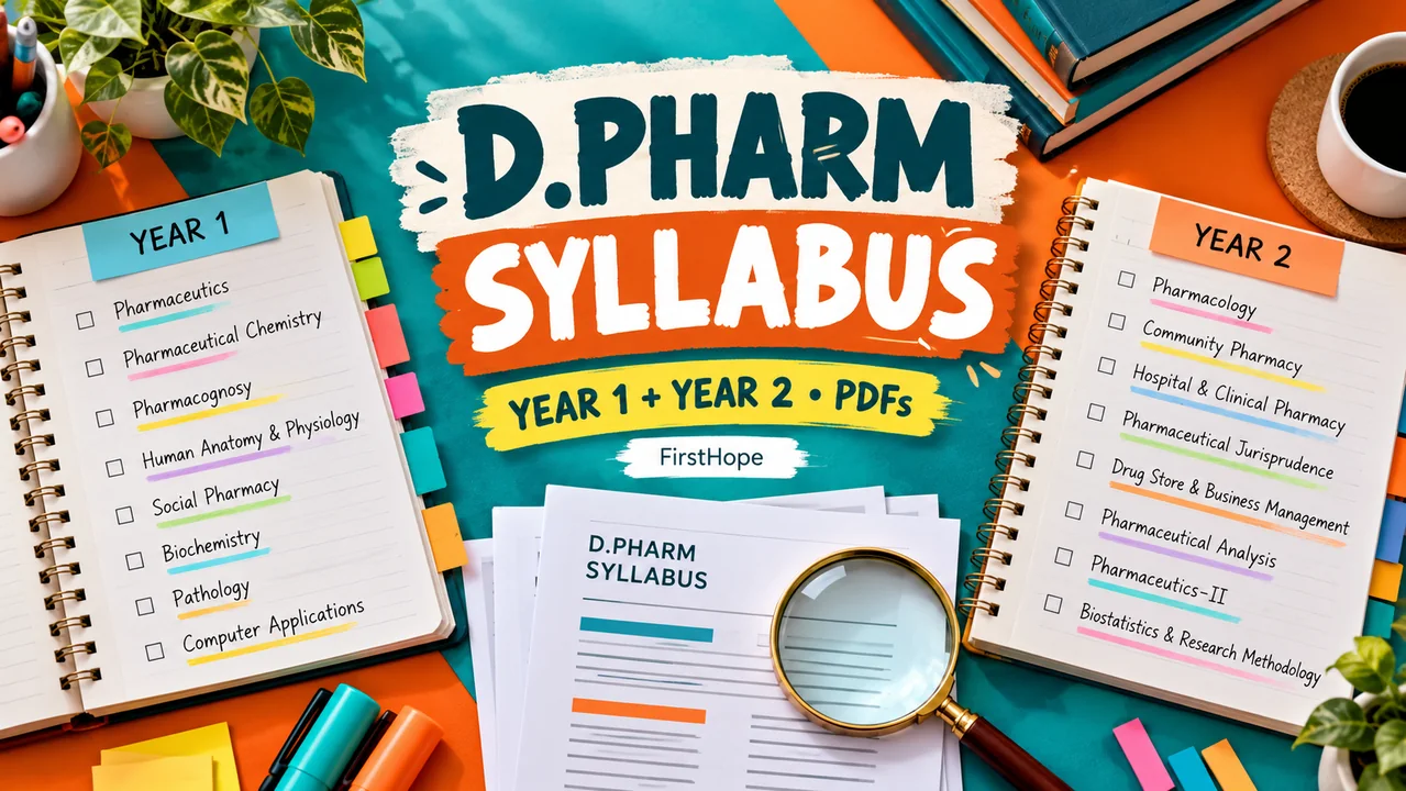 D.Pharm Syllabus PDF: First- and Second-Year Subjects — FirstHope study and career guide.