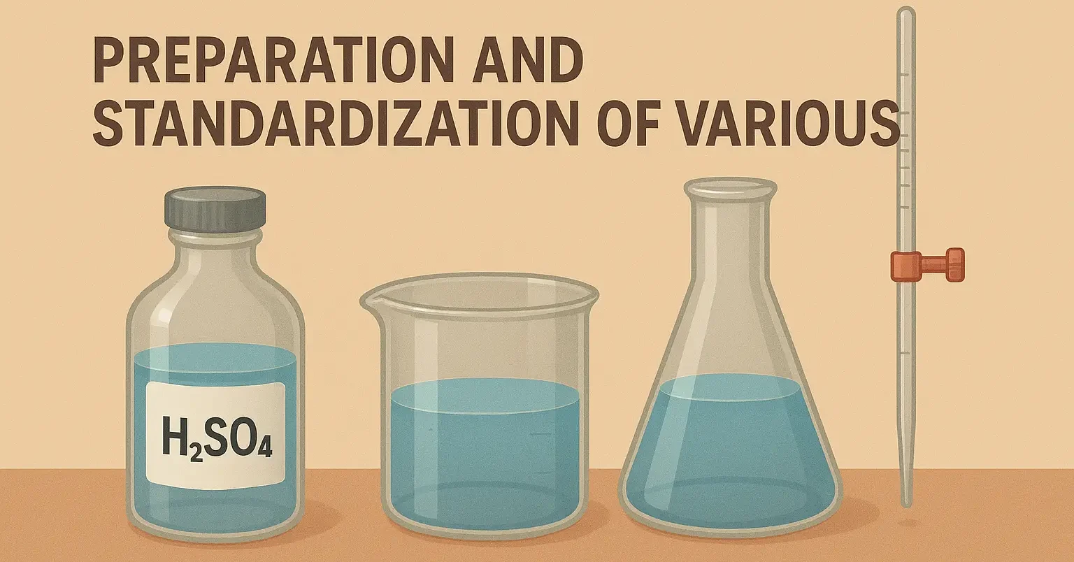 Preparation and standardization of various solutions
