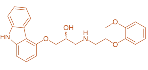 Structure of Carvedilol Structure of Carvedilol
