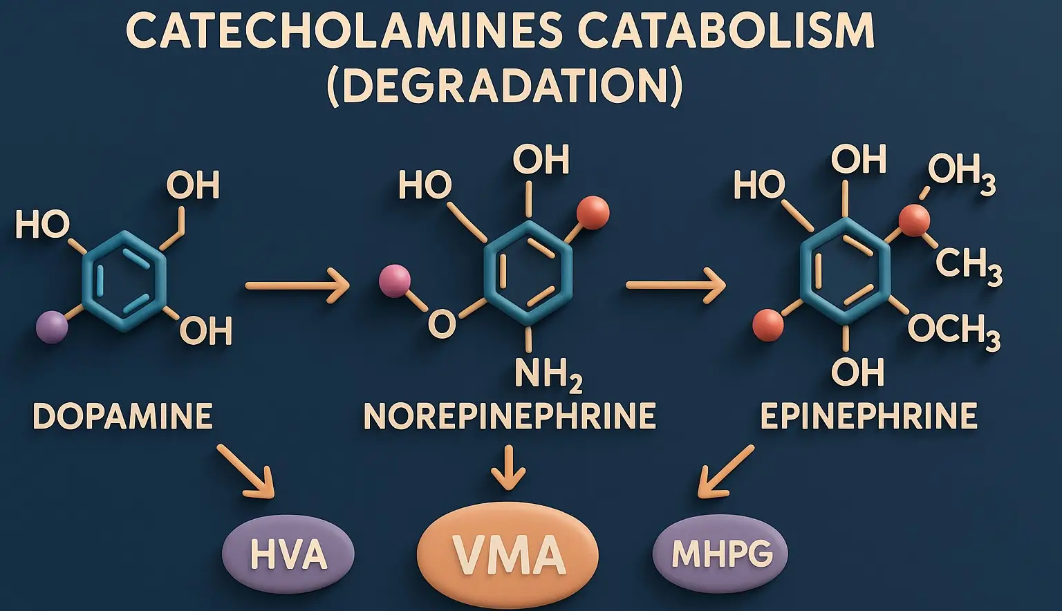 Catabolism (Degradation) of Catecholamines