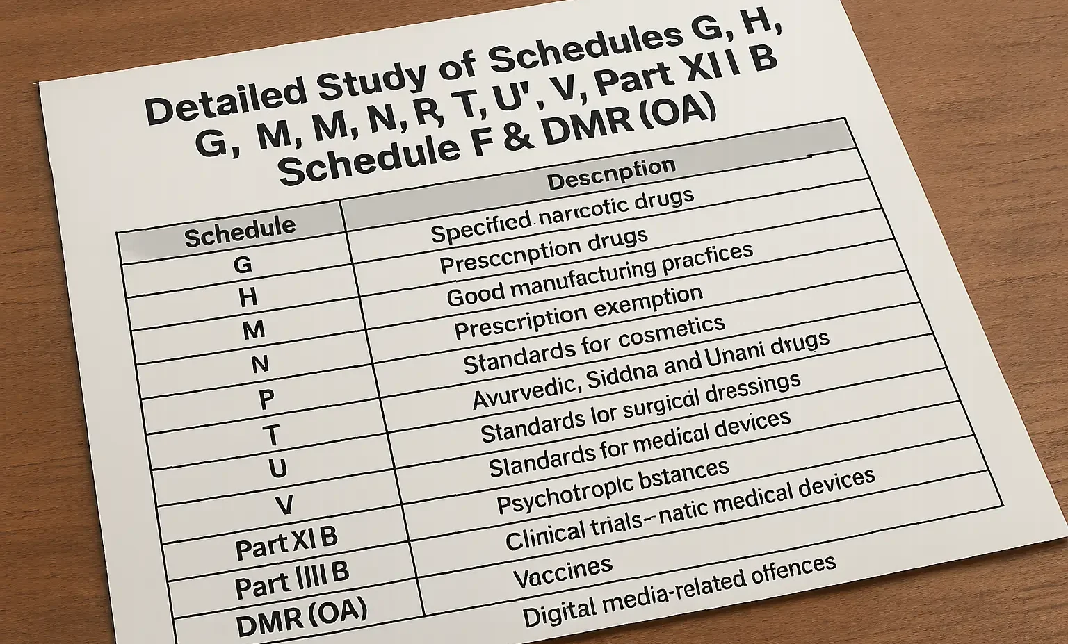 Detailed Study of Schedules G, H, M, N, P, T, U, V, X, Y, Part XII B, Schedule F & DMR (OA)