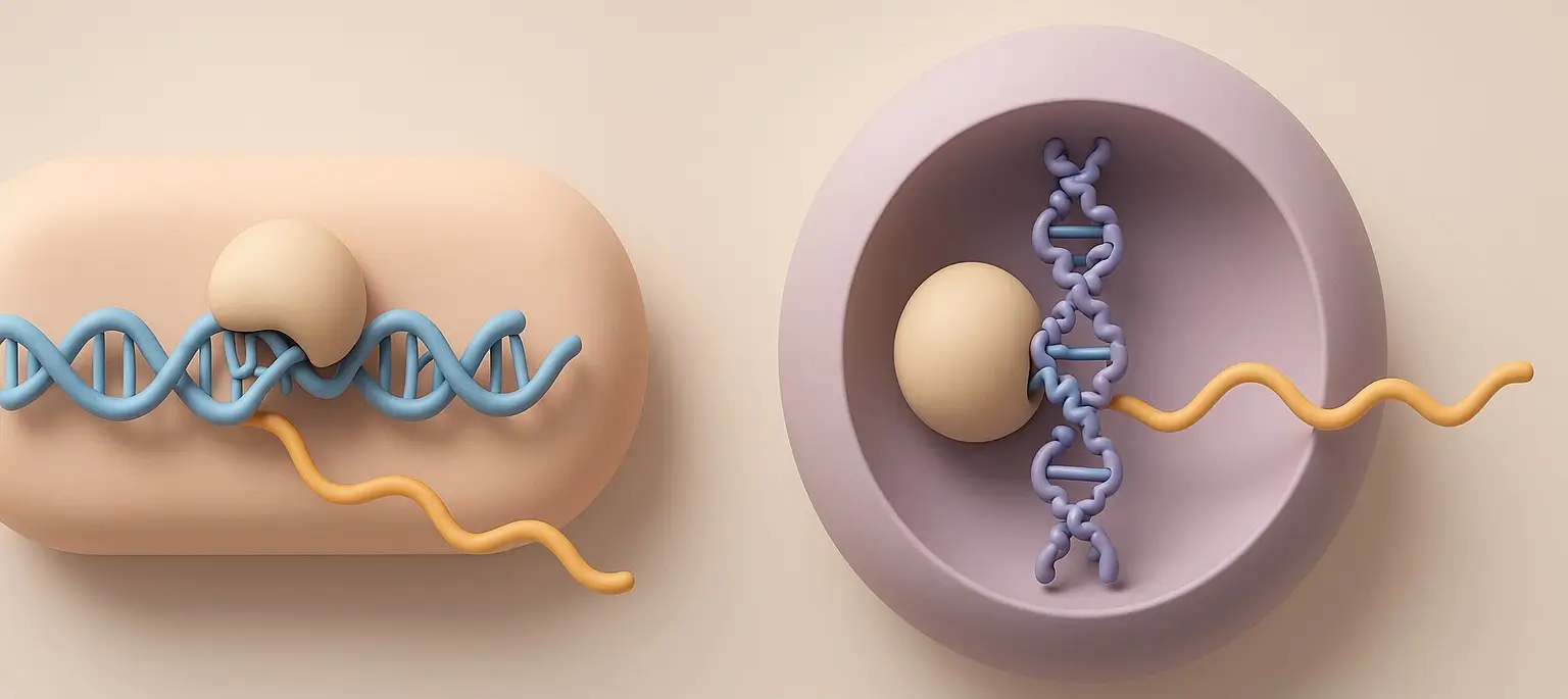 Differences between RNA synthesis in eukaryotes and prokaryotes