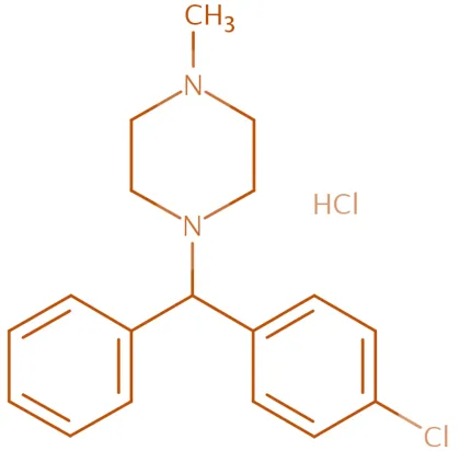 Structure of Chlorcyclizine Hydrochloride Structure of Chlorcyclizine Hydrochloride