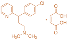 Structure of Chlorpheniramine Maleate Structure of Chlorpheniramine Maleate