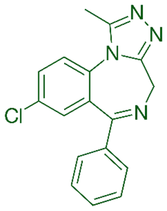 Chemical Structure of Alprazolam