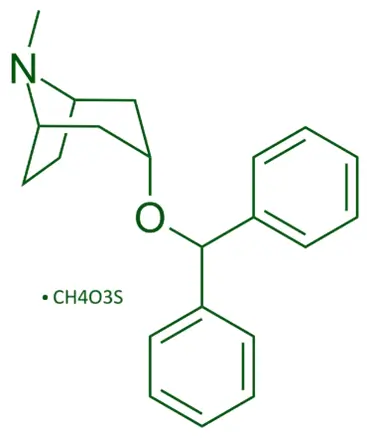  Chemical Structure of Benztropine Mesylate