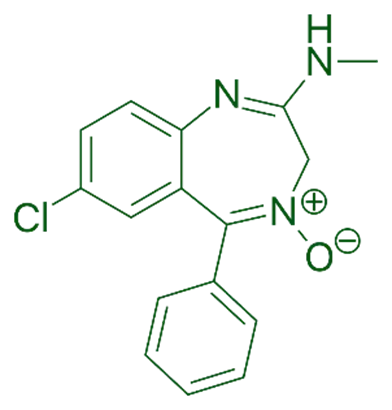 Chemical Structure of Chlordiazepoxide