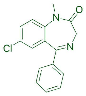 Chemical Structure of Diazepam