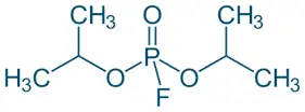 Chemical Structure of Isofluorphate (DFP – Diisopropyl fluorophosphate)