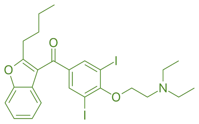 Structure of Amiodarone Structure of Amiodarone