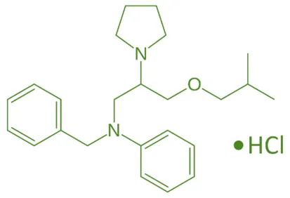 structure of Bepridil Hydrochloride structure of Bepridil Hydrochloride