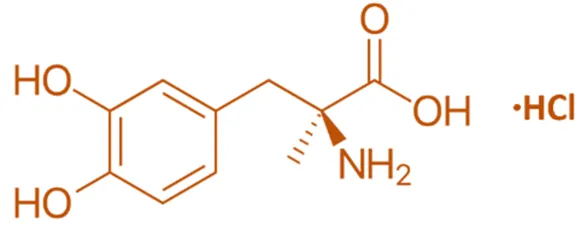 Structure of Methyldopate Hydrochloride