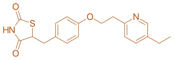 Structure of Pioglitazone Structure of Pioglitazone