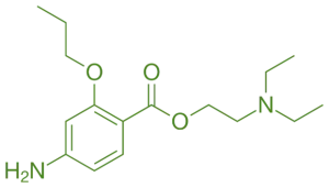 Structure of Propoxycaine Structure of Propoxycaine