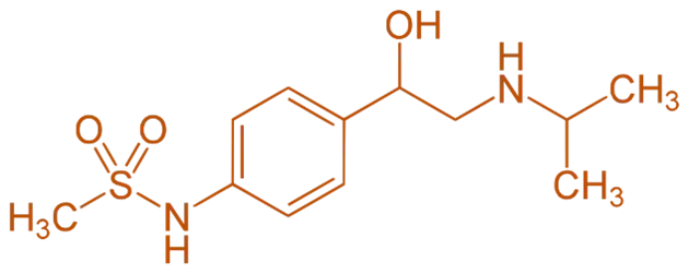 Structure of Sotalol Structure of Sotalol