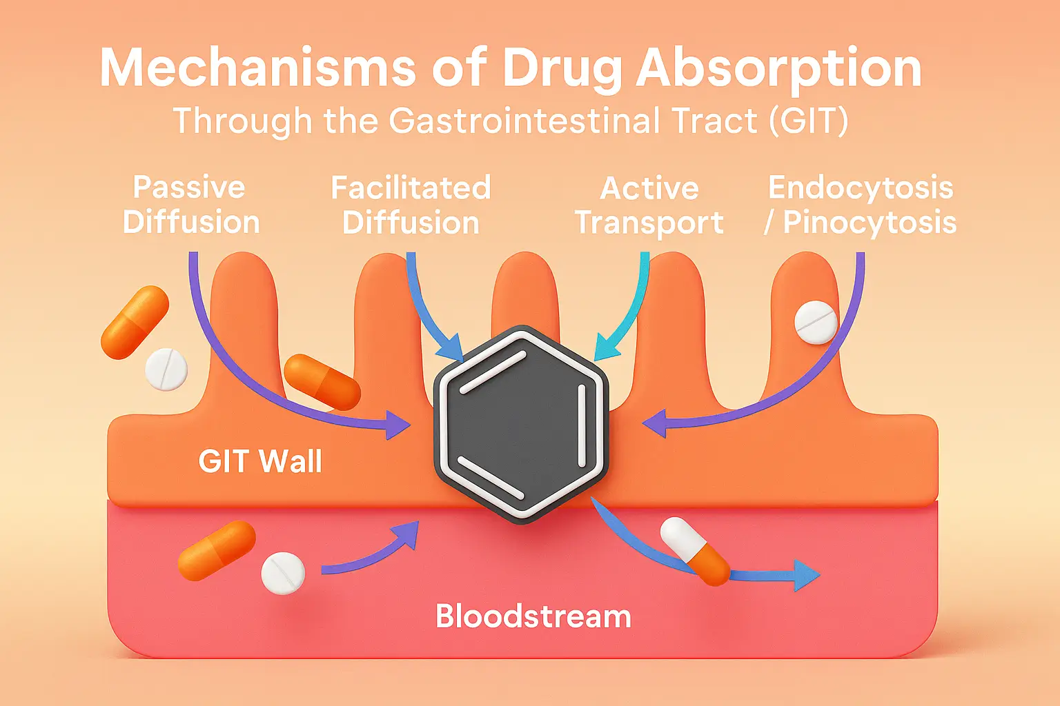 Mechanisms of Drug Absorption Through the Gastrointestinal Tract (GIT)