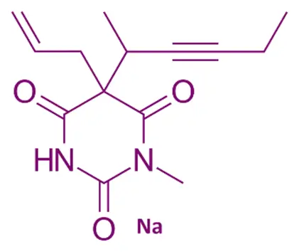 Chemical Structure of Methohexital Sodium