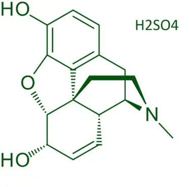 Chemical Structure of Morphine Sulphate
