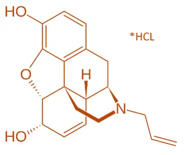 Chemical Structure of Nalorphine Hydrochloride