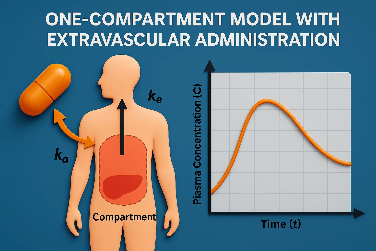 One-Compartment Model with Extravascular Administration