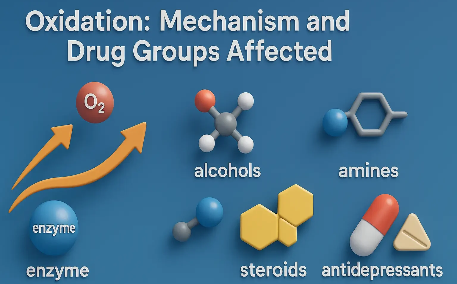 Oxidation Mechanism and Drug Groups Affected