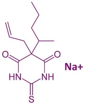Chemical Structure of Thiamylal Sodium Chemical Structure of Thiamylal Sodium