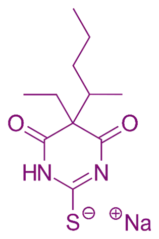 Chemical Structure of Thiopental Sodium