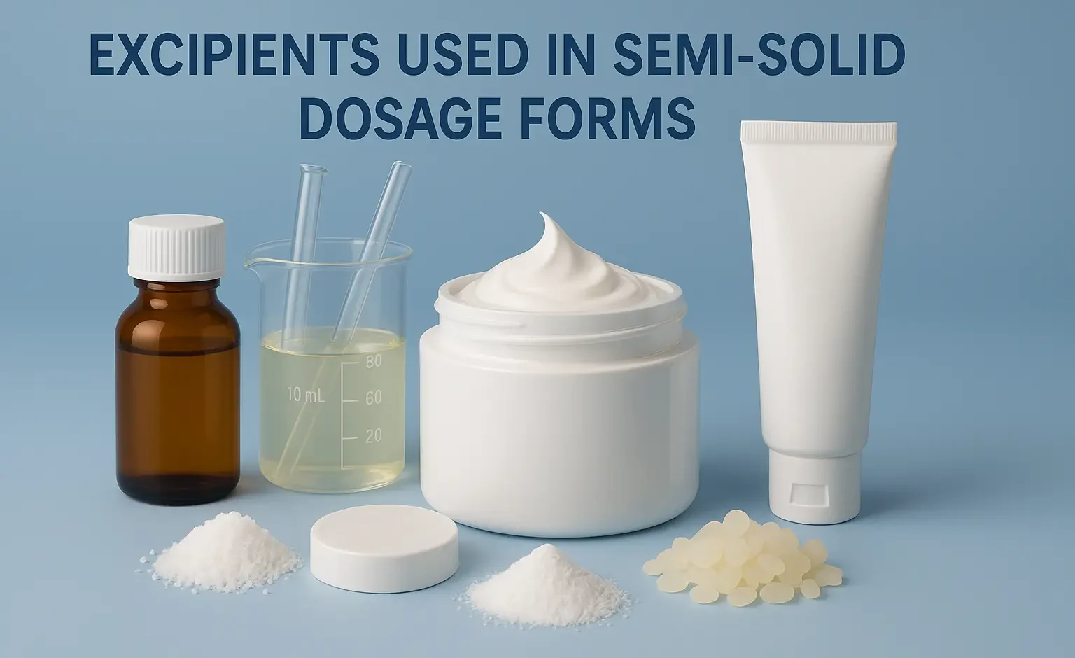 Excipients used in semi solid dosage forms