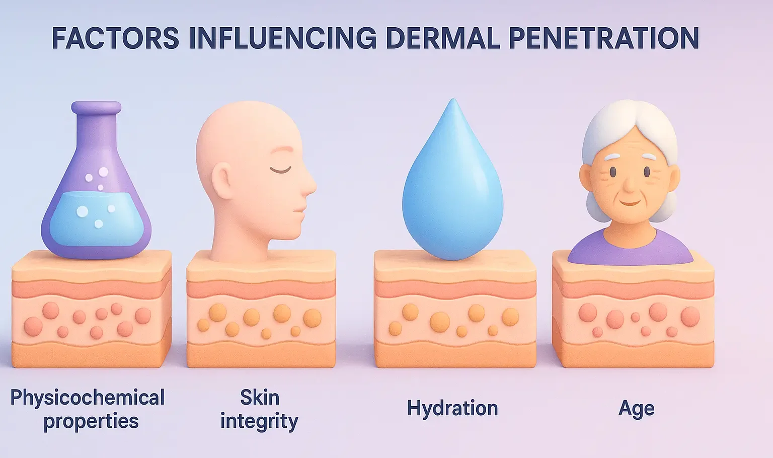 Factors influencing dermal penetration