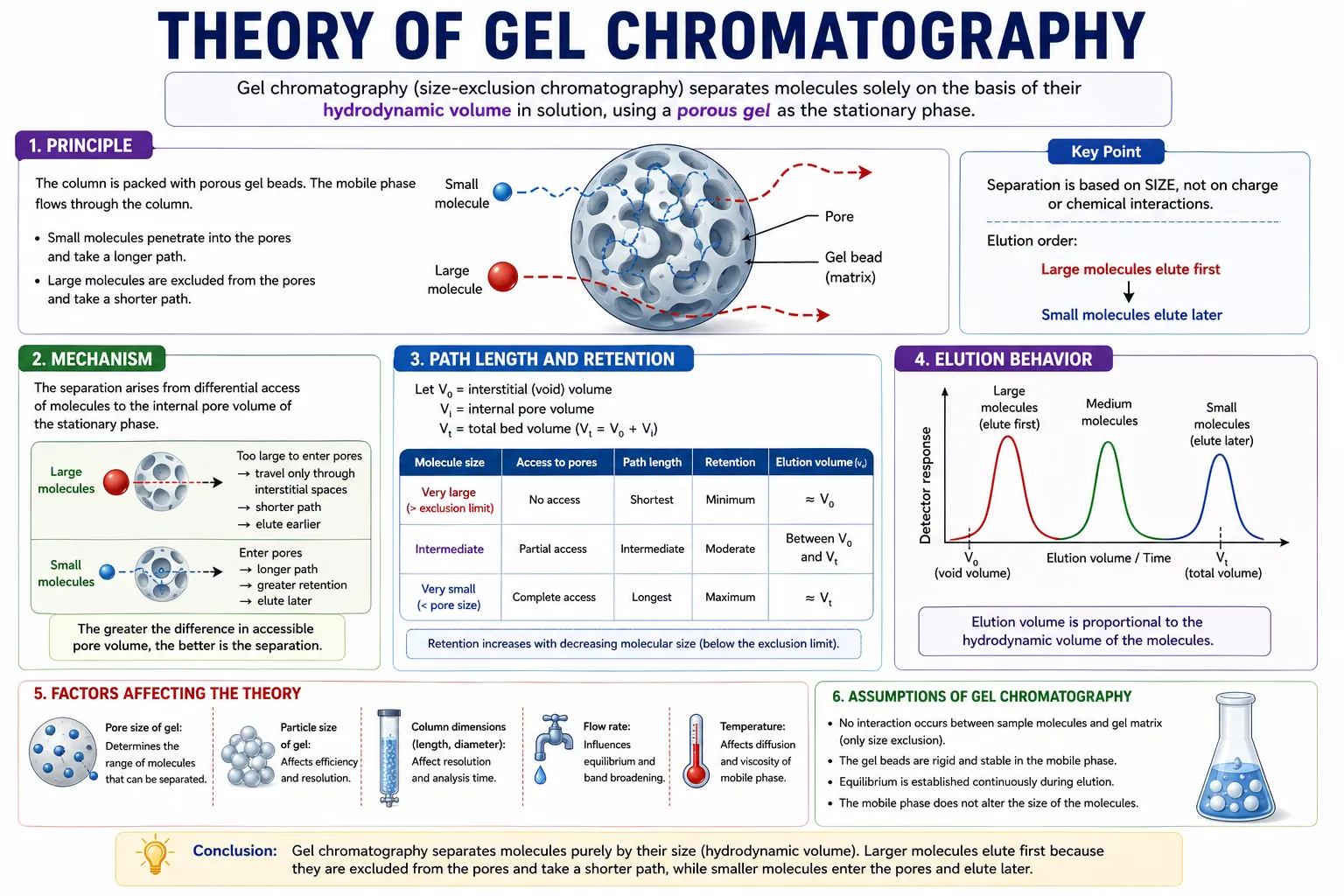 Theory of Gel Chromatography | Free Topic Wise Notes